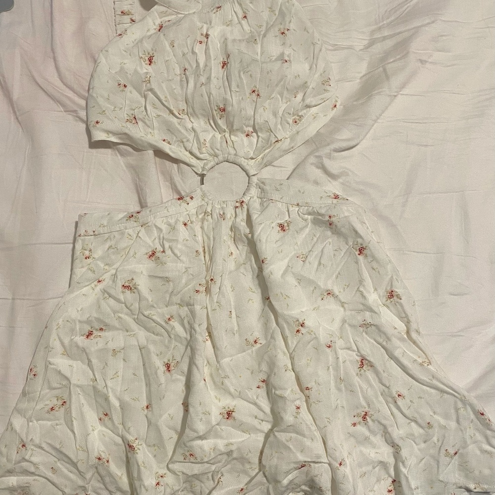 cutout white dress